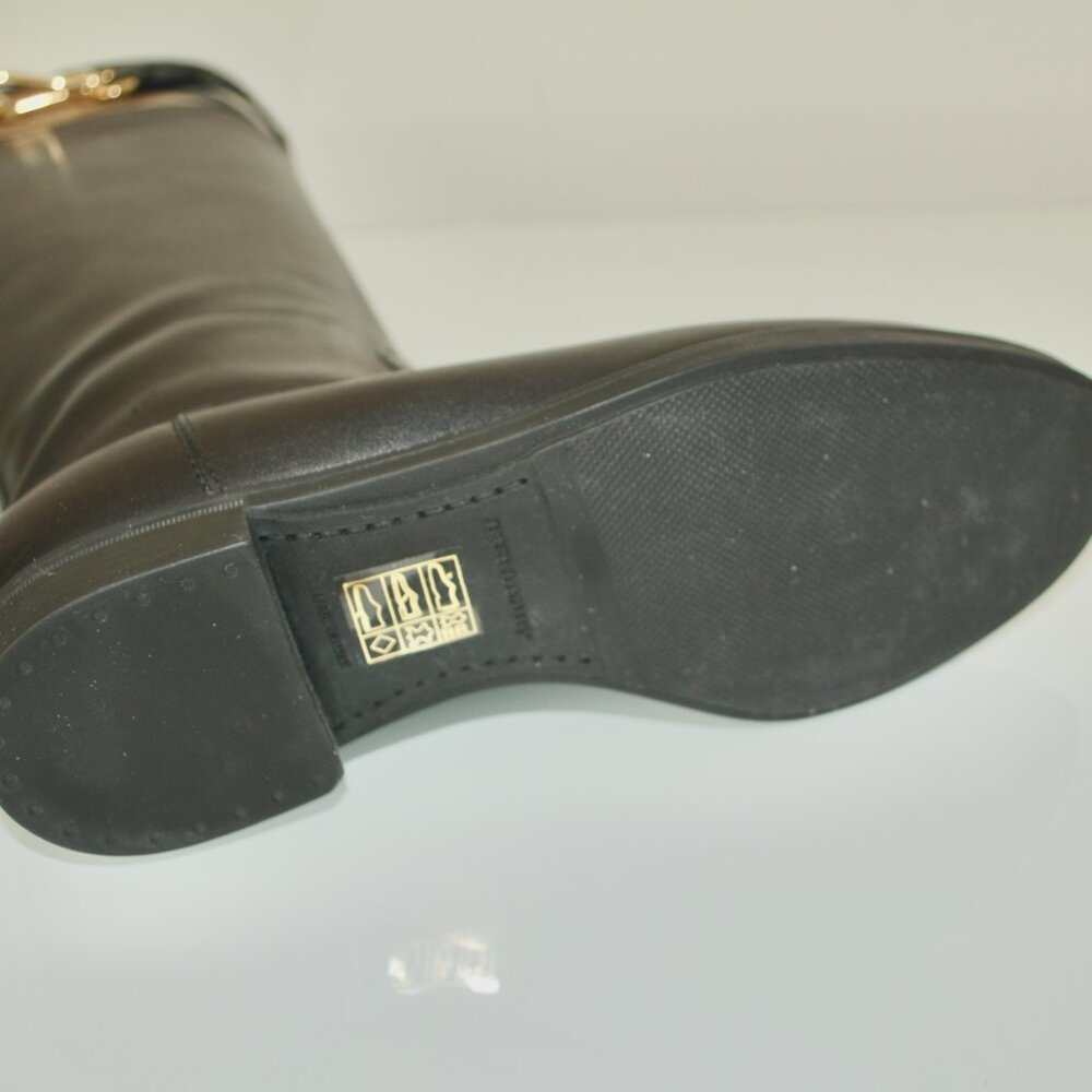 NIB BURBERRY DOUGAL RIDING HOUSE CHECK LEATHER BOOTS - Picture 7 of 9